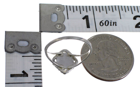 Turquoise Southwestern Sterling Silver Jewelry Ring Size 5-3/4 YX73852